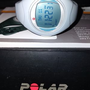 Polar F4 BLUE ICE Heart Rate Monitor Fitness EUC Sport Monitor Watch Belt